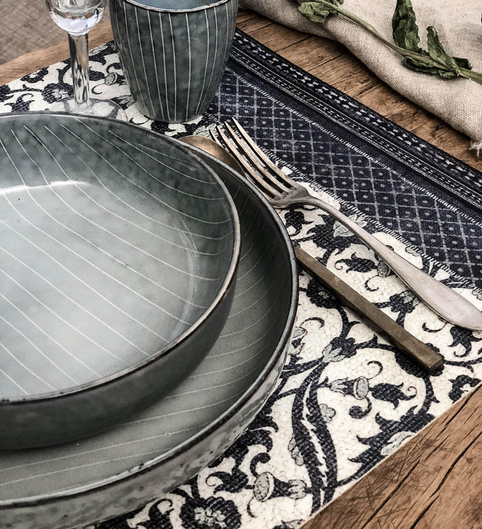 Set de table en vinyle d'hiver du jardin bohème