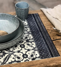 Set de table en vinyle d'hiver du jardin bohème