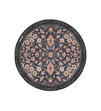 Set de table rond en vinyle au printemps du jardin bohème