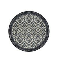 Set de table rond en vinyle d'hiver de jardin bohème