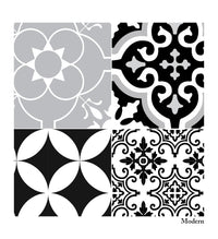 Eclectic Black & White Vinyl Rug