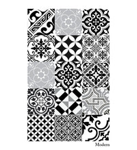 Eclectic Black & White Vinyl Rug