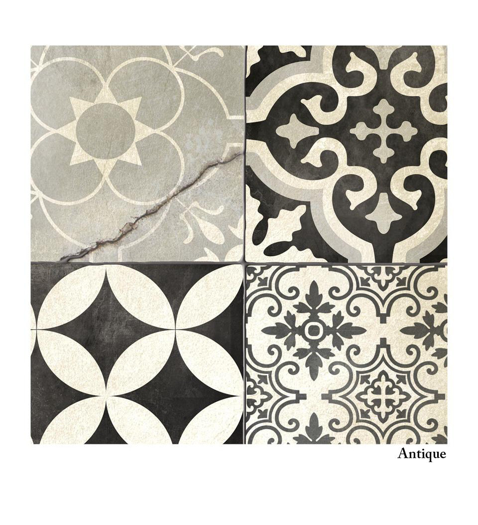 Eclectic Black & White Vinyl Rug