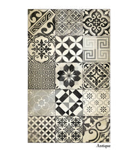 Eclectic Black & White Vinyl Rug