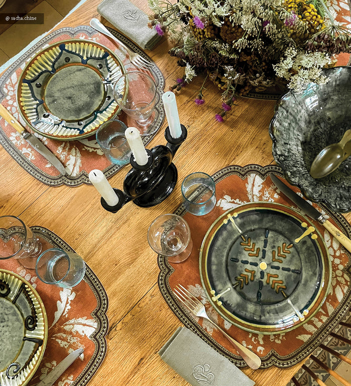 Set de table en vinyle découpé Hazel de jardin bohème