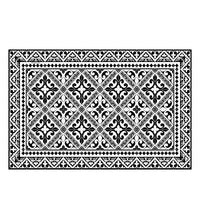 Flor de Lis Black & White Vinyl Placemat