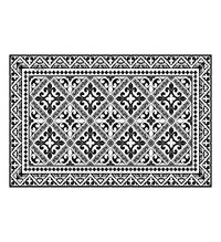 Flor de Lis Black & White Vinyl Placemat