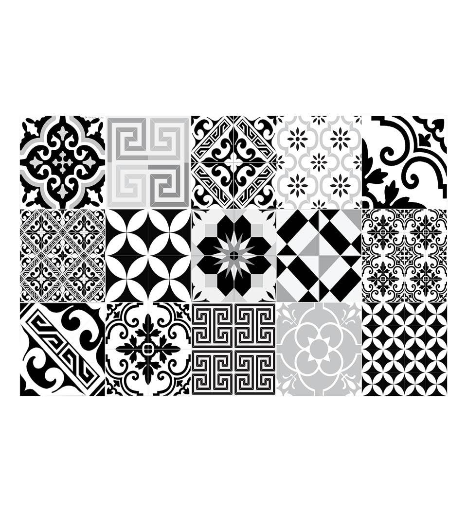 Eclectic Black & White Vinyl Placemat