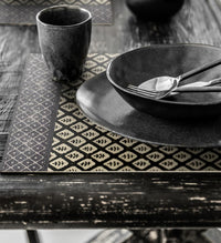 Set de table en vinyle noir Jaipur