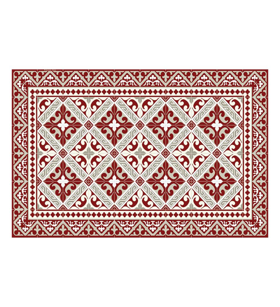 Flor de Lis Red Vinyl Placemat