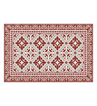 Flor de Lis Red Vinyl Placemat