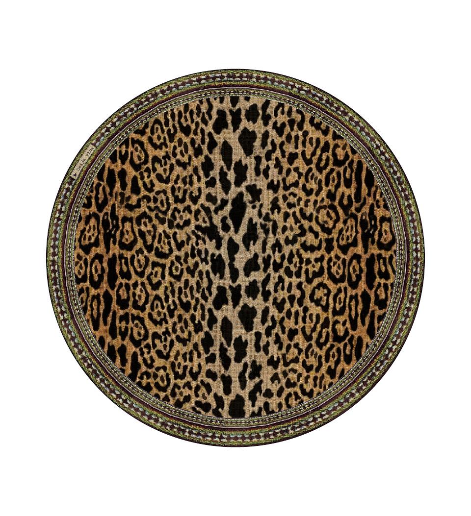 Leopard Vinyl Round Placemat