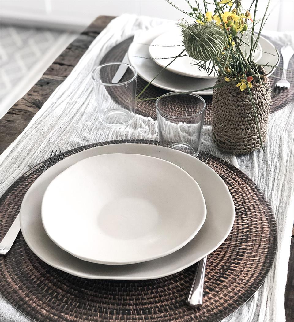 Ultra Orange | Beija Flor Set De Table Set Table Rond Bohemian Garden