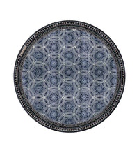 Set de table rond en vinyle en dentelle Royal Indigo