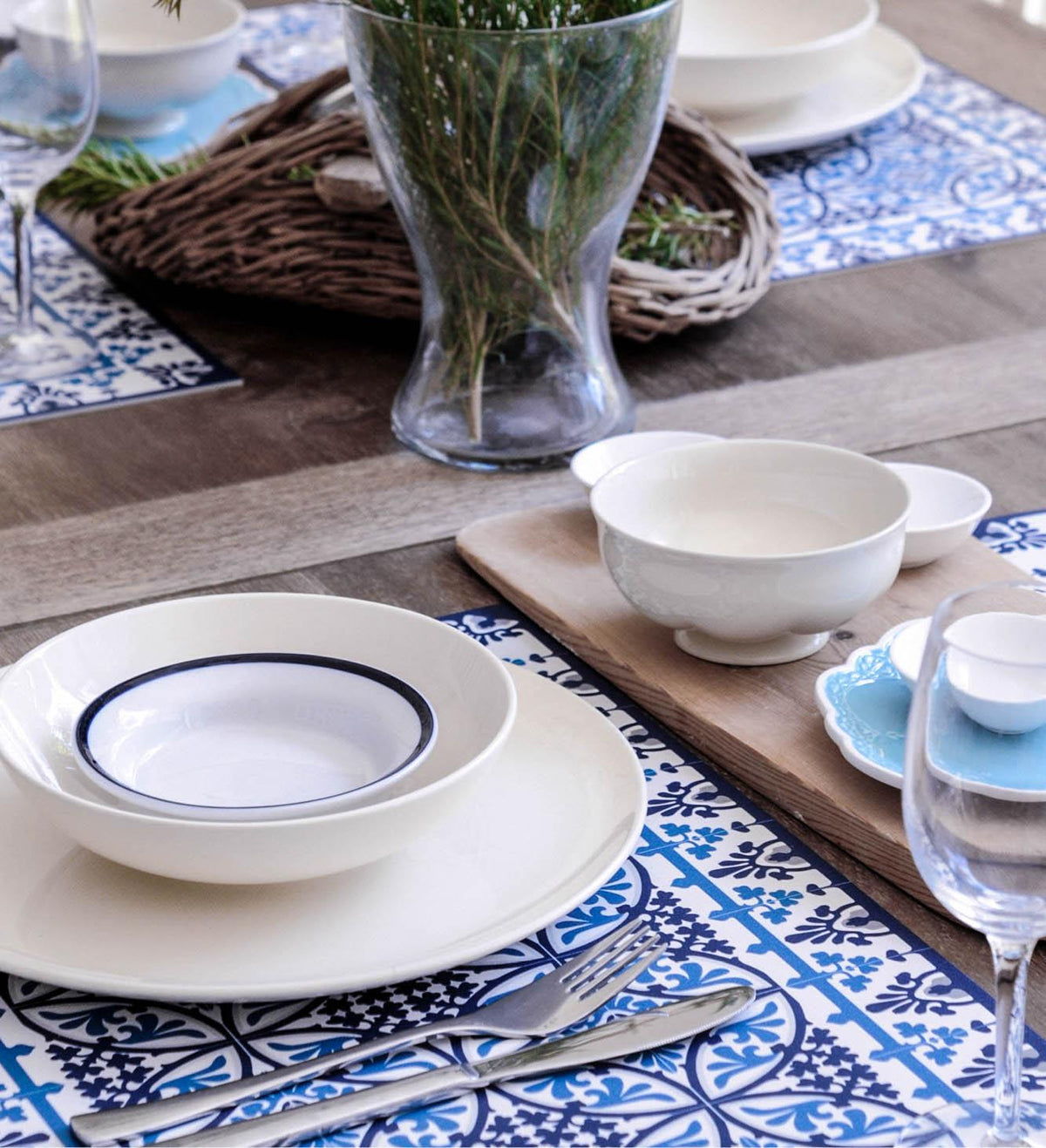 Barcelona Blue Vinyl Placemat