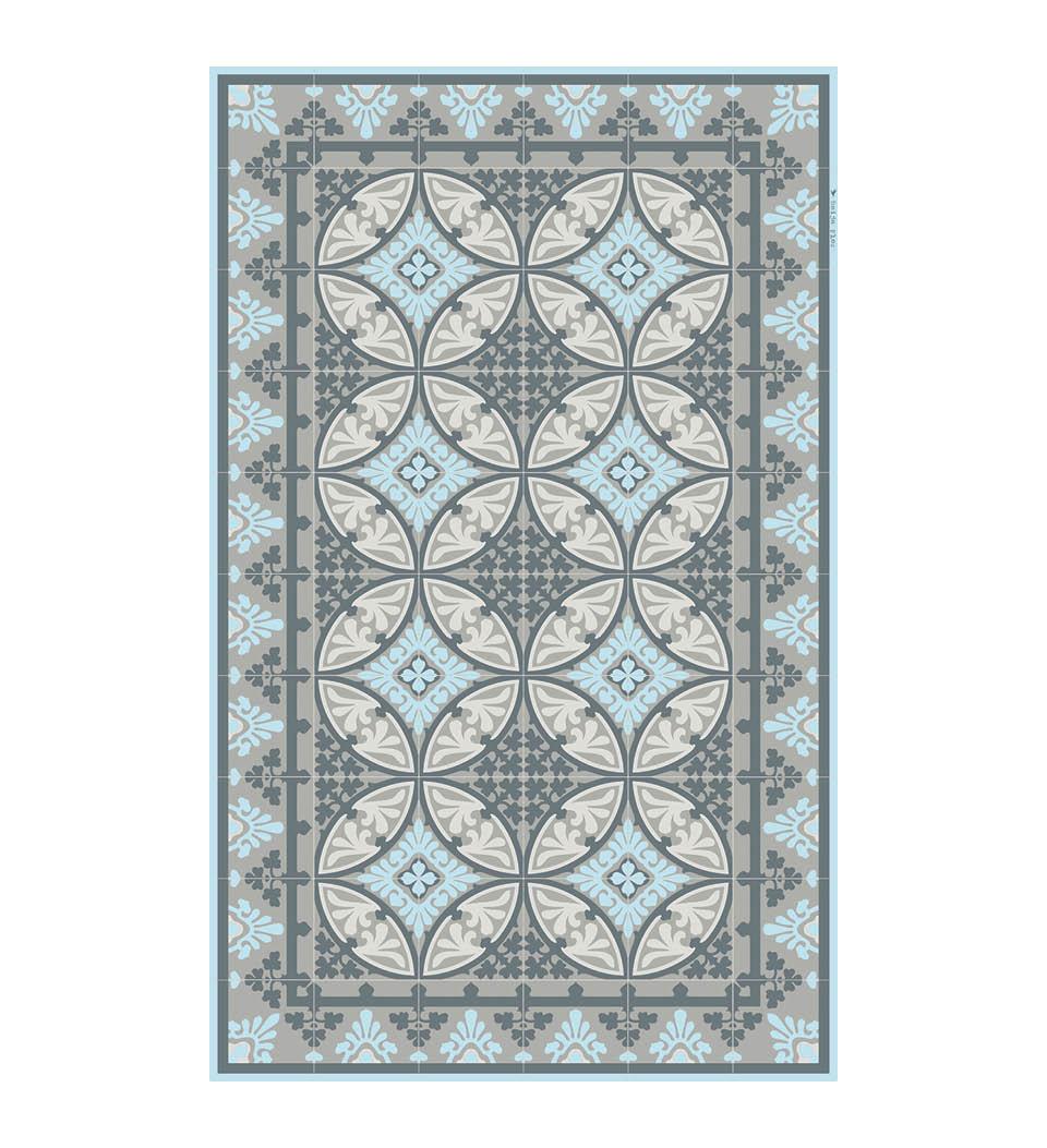 Barcelona Light Blue Vinyl Rug