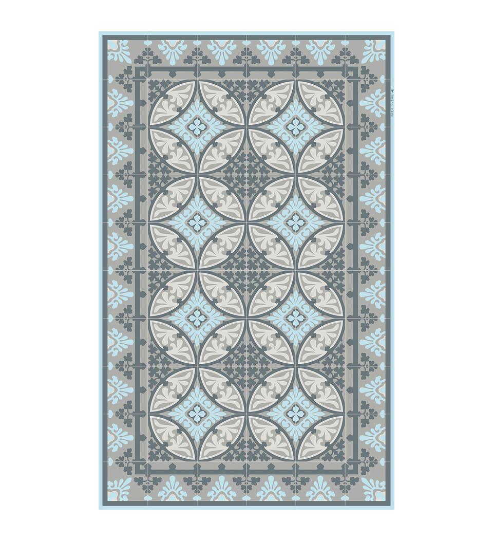 Barcelona Light Blue Vinyl Rug