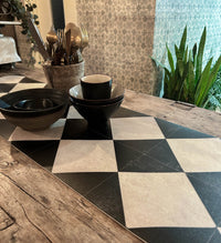 Gambit Chess Antique Vinyl Table Runner