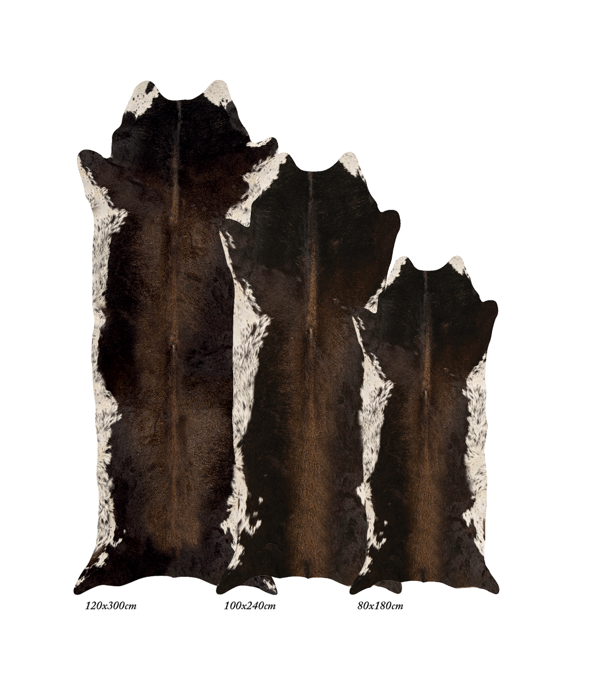 Cowhide Earth Black Vinyl Rug