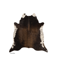 Cowhide Earth Black Vinyl Rug