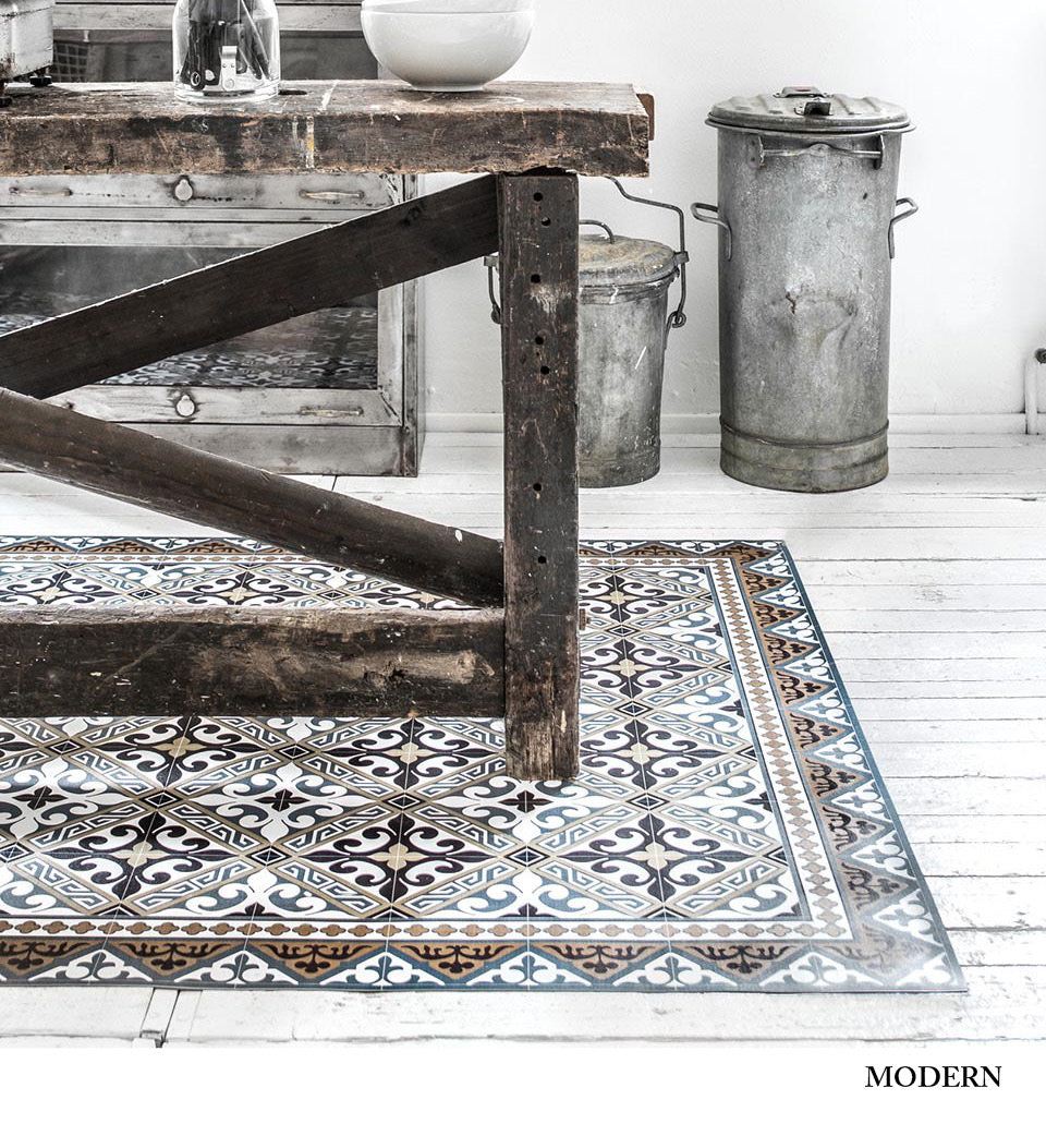 Flor de Lis Classic Vinyl Rug