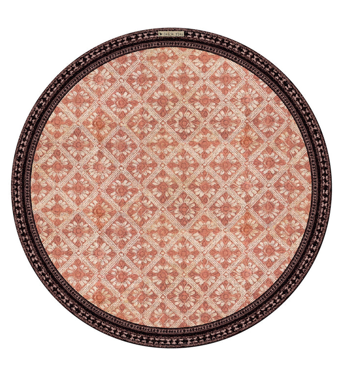 Jaipur Flower Round Vinyl Placemat