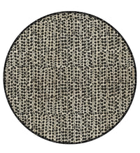 Set de table rond en vinyle noir Poppy