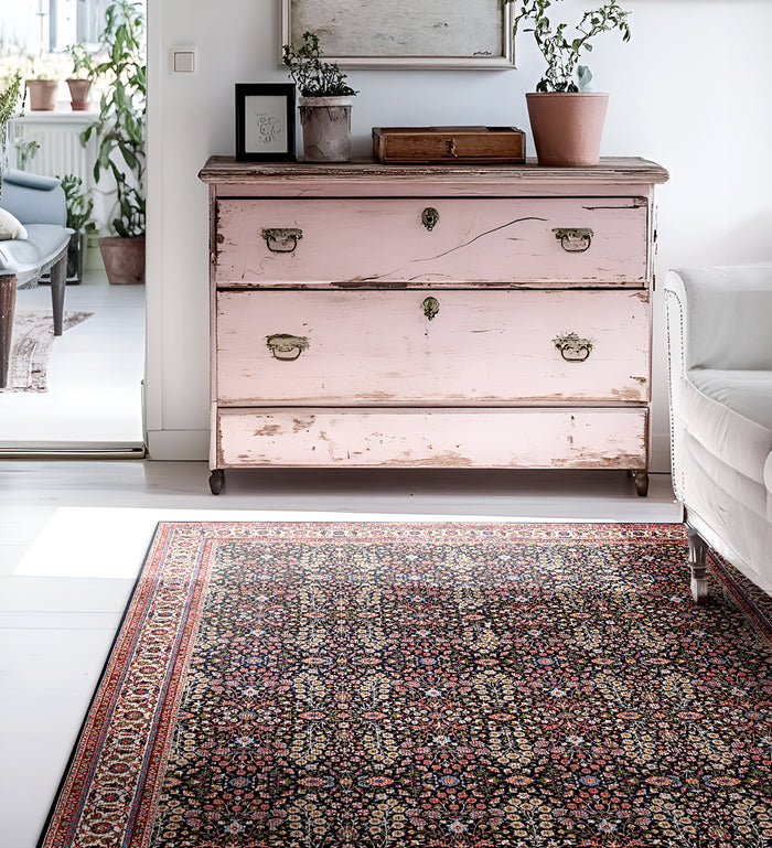 Rita Bordeaux Vinyl rug