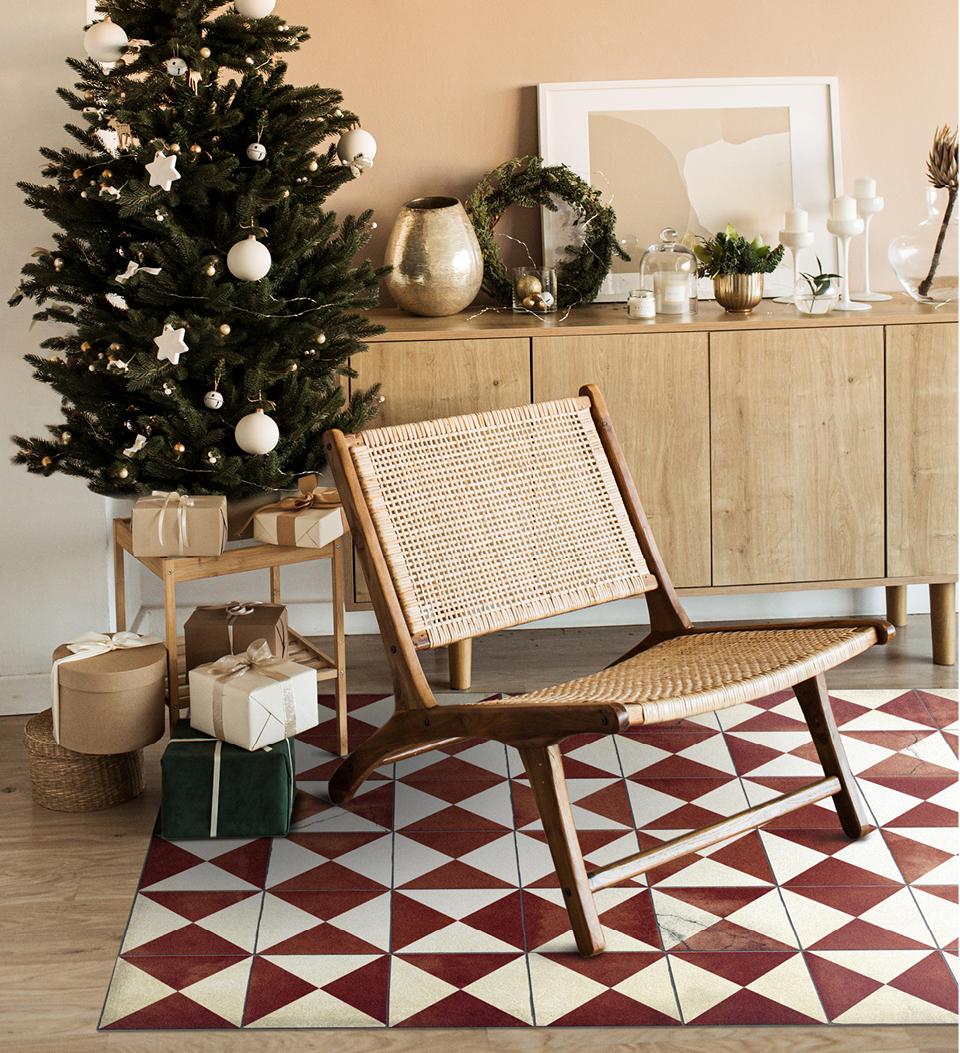 beija Borgo Bordeaux vinyl rug