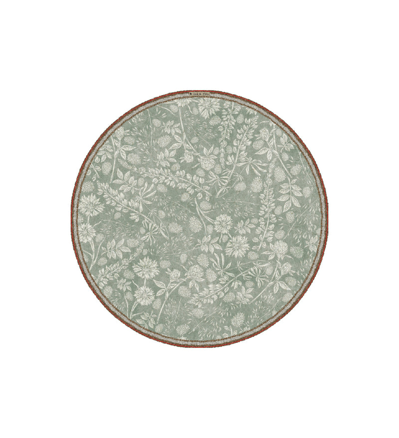 Botanic Camellia Round Vinyl Placemat