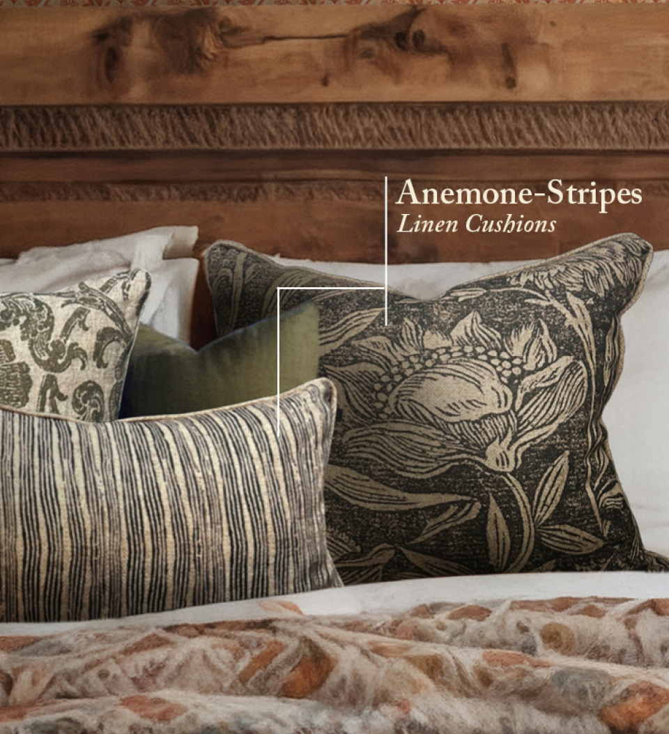 beija Anemone-Stripes Cushion – Beija Flor World