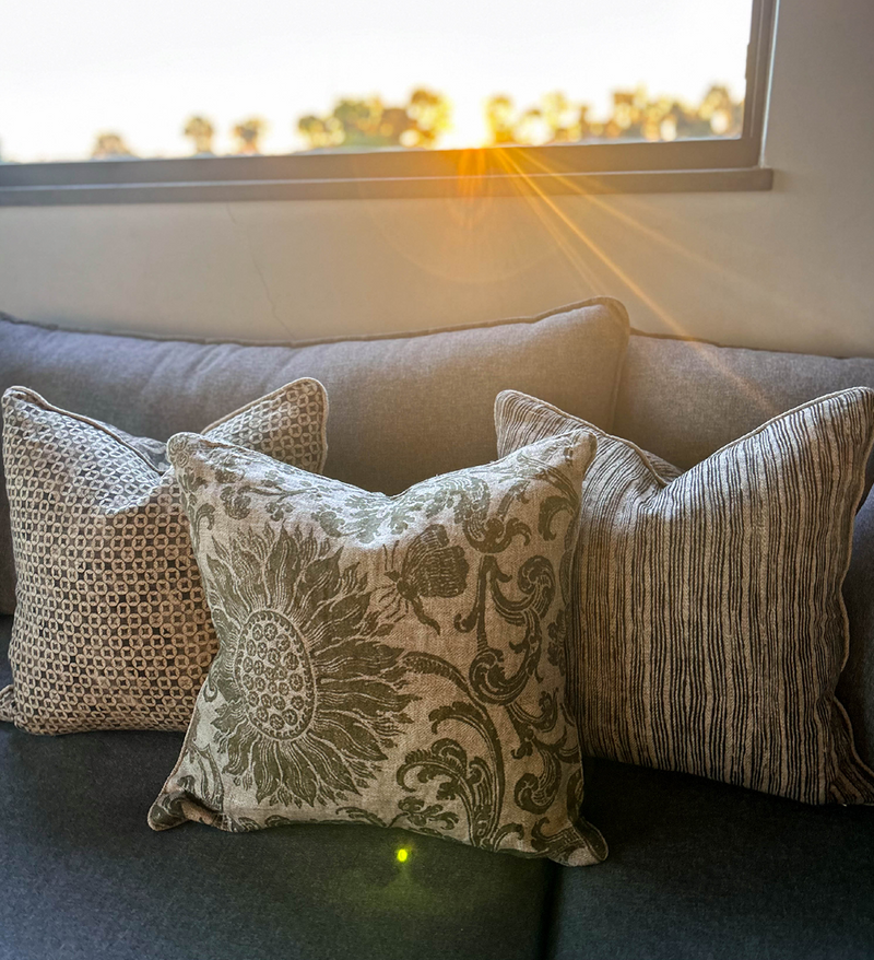 Sunflower-Fern Cushion