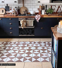 Tapis en vinyle antique Borgo Bordeaux