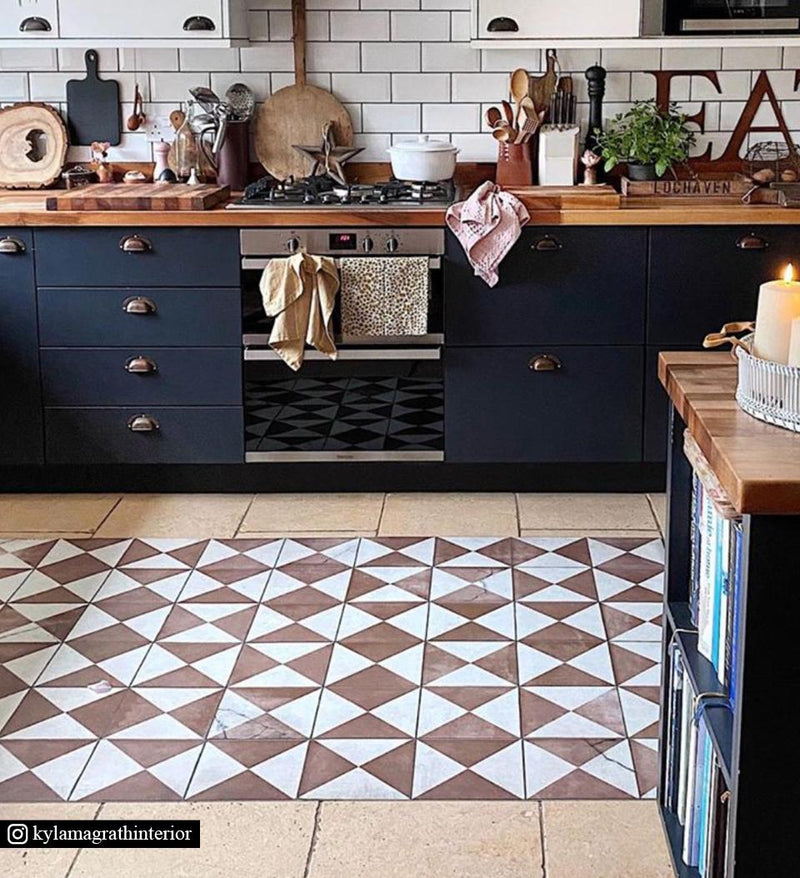 Tapis en vinyle antique Borgo Bordeaux