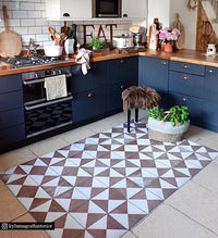 Tapis en vinyle antique Borgo Bordeaux