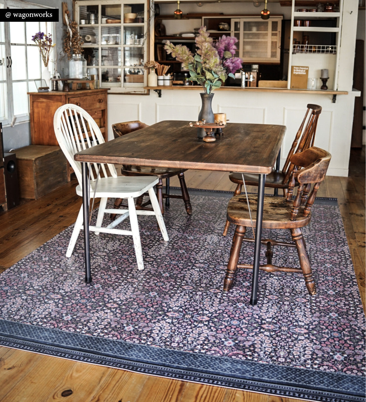 Bohemian garden Vinyl Rug - Beija Flor – Beija Flor World