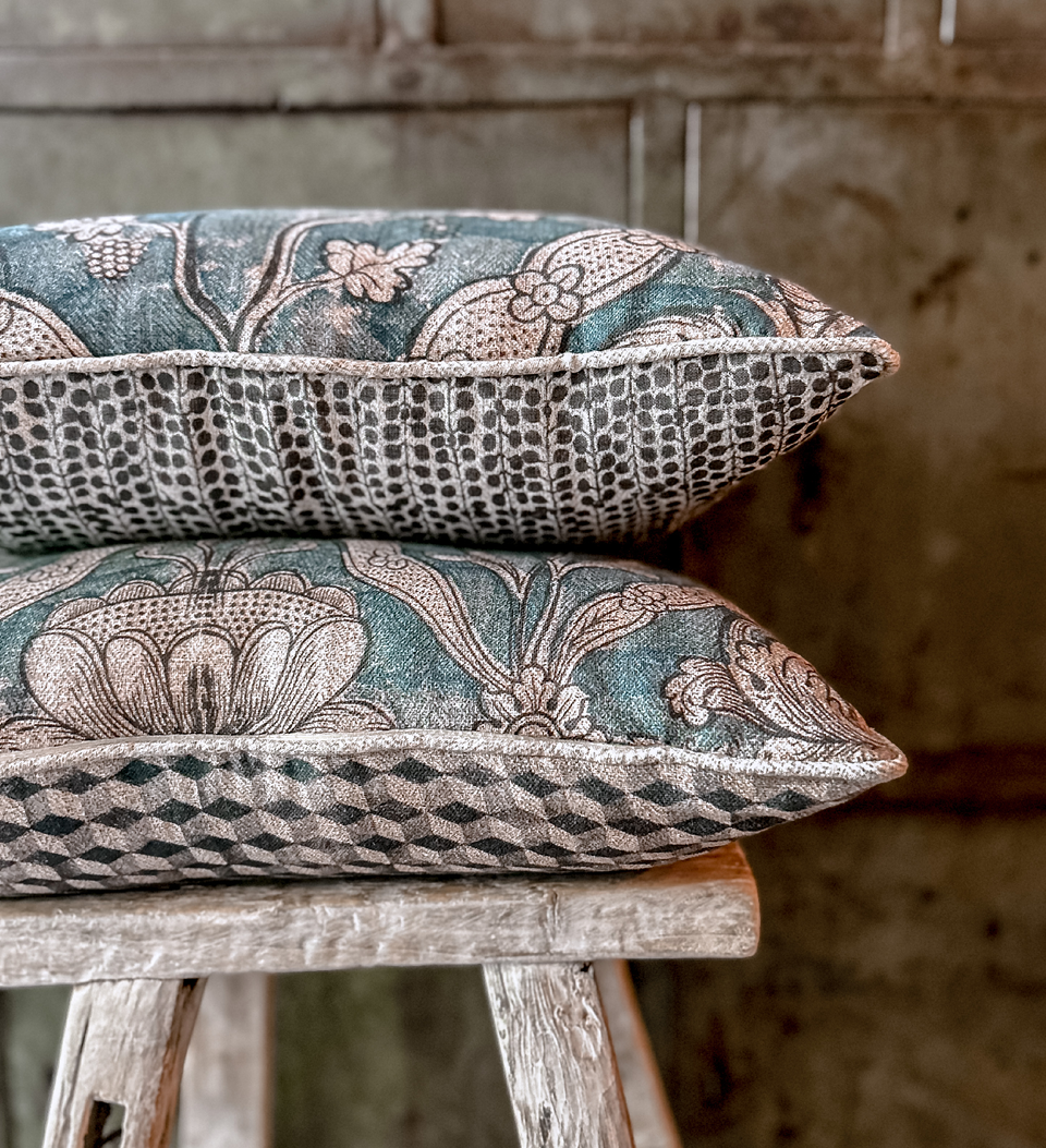 beija Nightingale-Poppy Linen Cushion – Beija Flor World