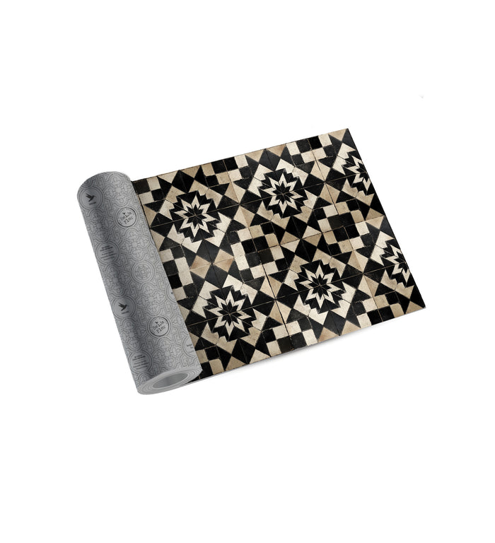 Borgo Lily Noir Antique - Tapis de sol en vinyle Modu