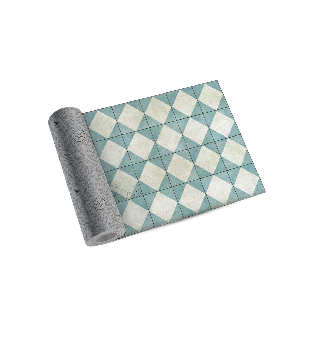 Gambit Cyan - Modu Vinyl Rug