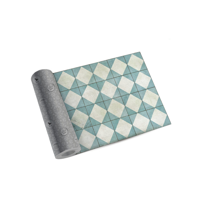 Gambit Cyan - Modu Vinyl Rug