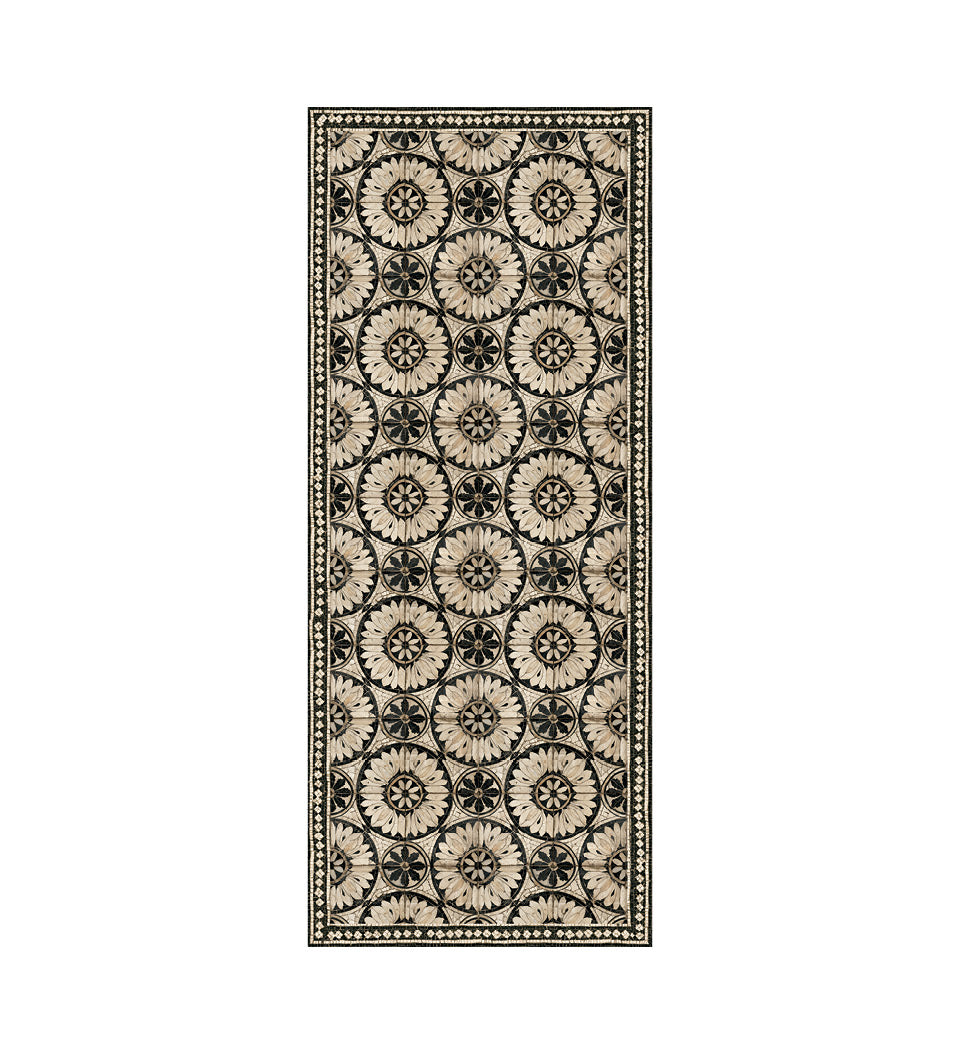 Tapis en vinyle antique Borgo Bordeaux