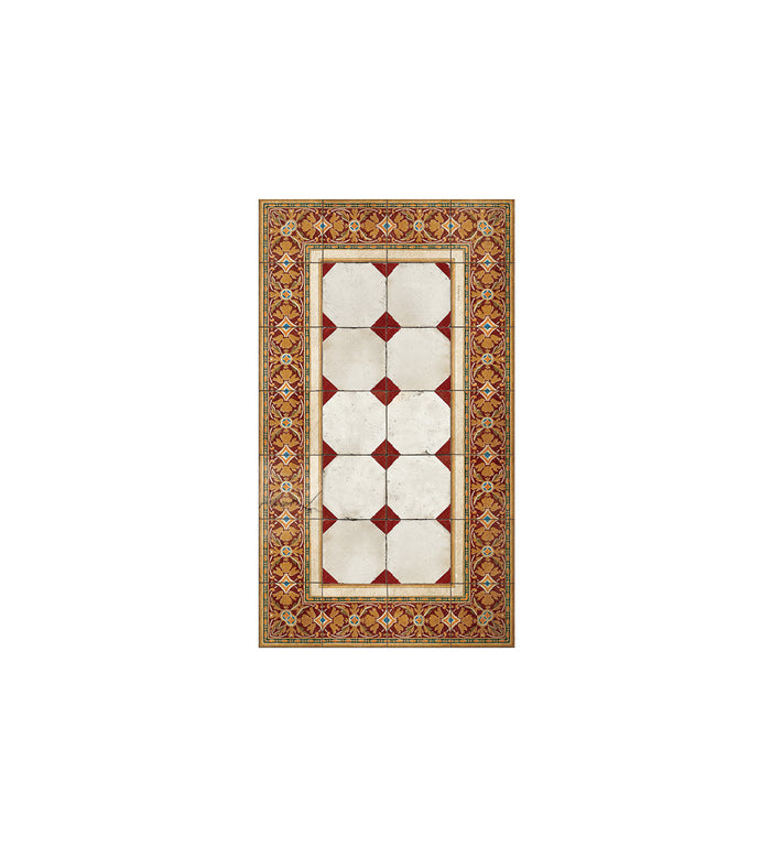 Italiano Red Antique Vinyl Rug