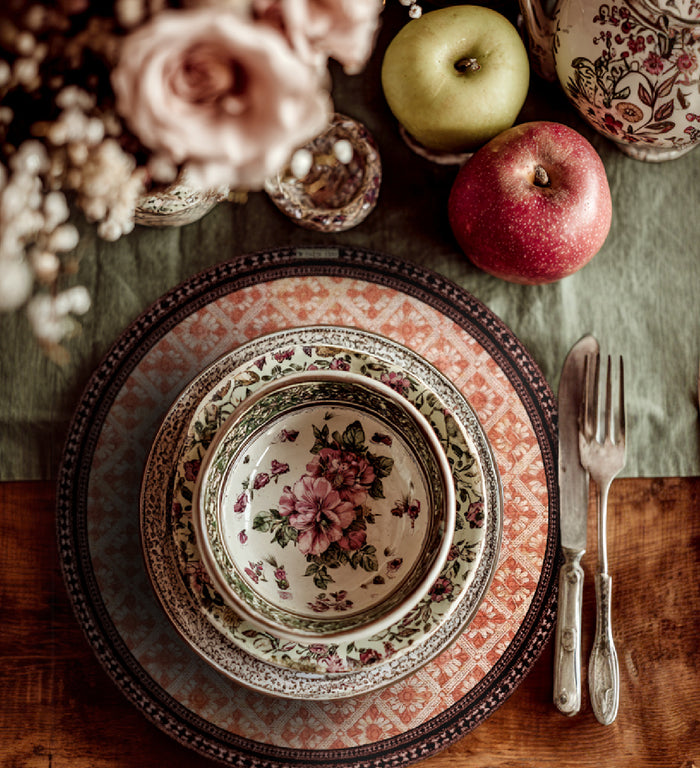 Jaipur Flower Round Vinyl Placemat