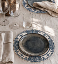 Blue Heirloom Round Vinyl Placemats