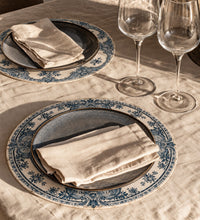 Blue Heirloom Round Vinyl Placemats