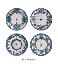 Blue Heirloom Round Vinyl Placemats