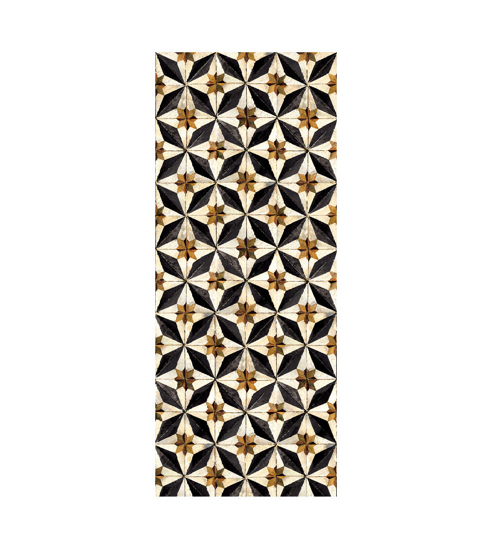 Borgo Lily Noir Antique - Tapis de sol en vinyle Modu