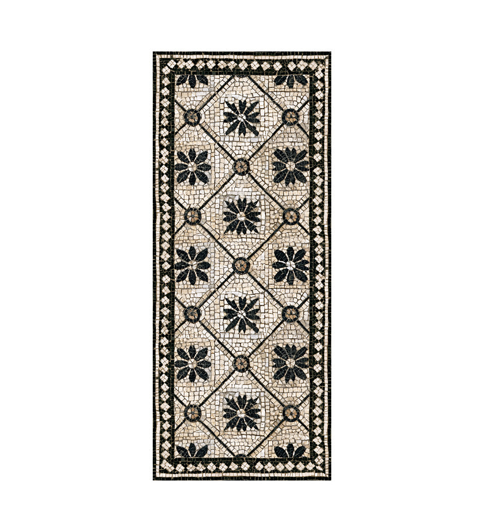 Tapis en vinyle antique Borgo Bordeaux