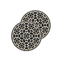 Set de table rond en vinyle arbre de vie curcuma
