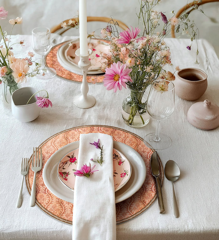 Windflower Round Vinyl Placemat